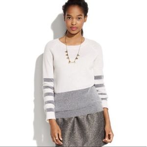 Madewell Grey & Off White Mixer Sweater Small